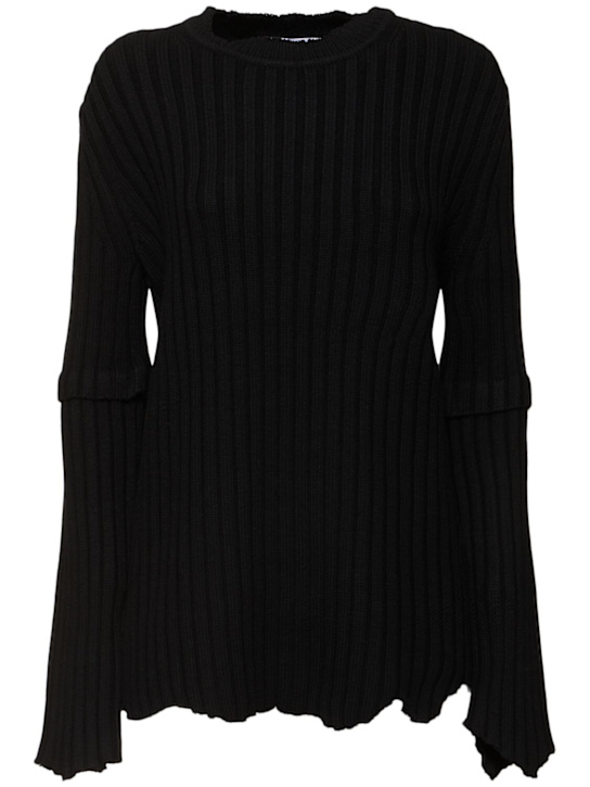 Luisaviaroma Top in maglia di lana a costine