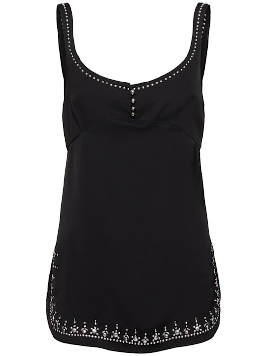 Luisaviaroma Top in raso con decorazioni