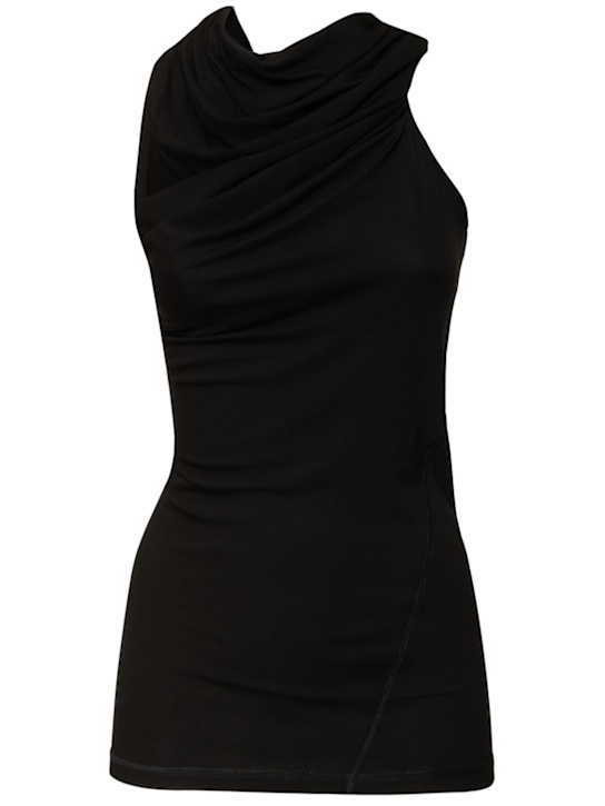 Luisaviaroma Top monospalla in jersey drappeggiato