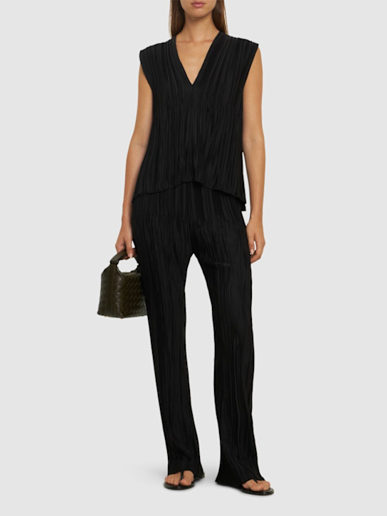 Luisaviaroma Top Smanicato In Crepe Plissé
