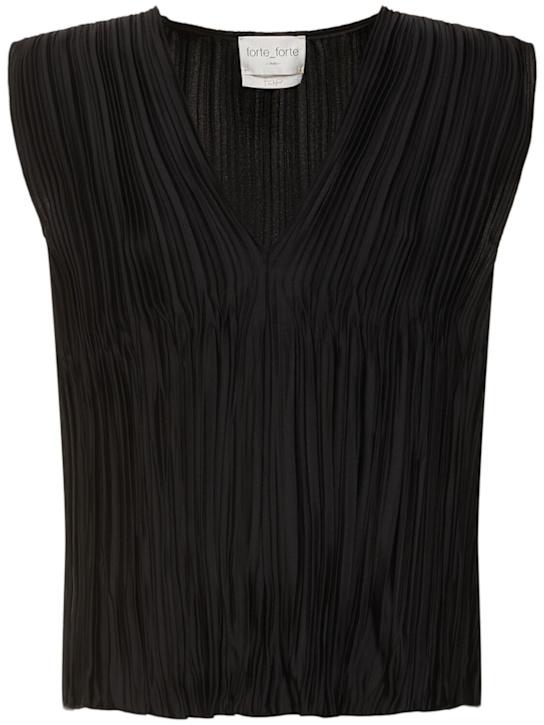 Luisaviaroma Top smanicato in crepe plissé