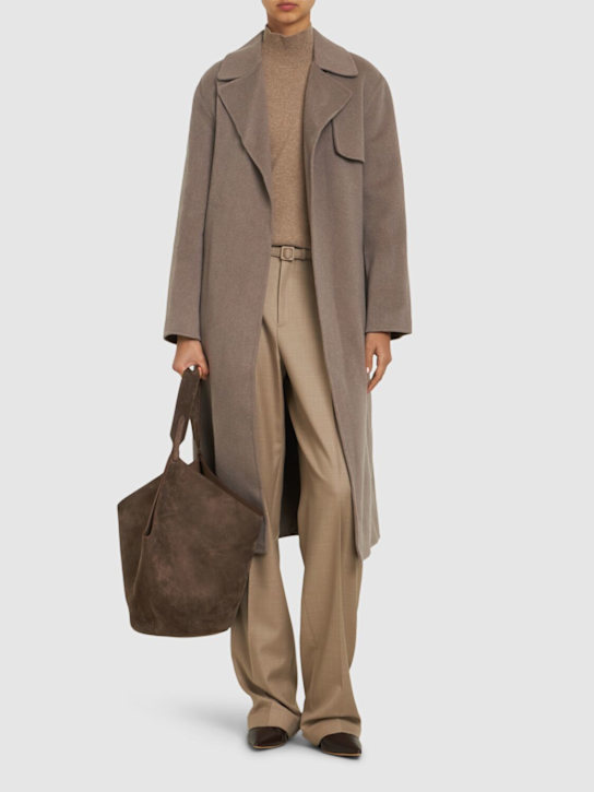 Luisaviaroma Trench In Lana E Cashmere Con Cintura