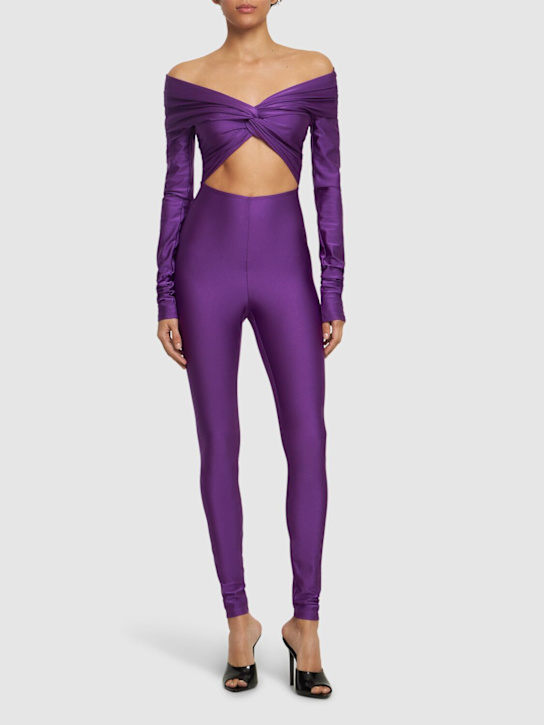 Luisaviaroma Tuta Kendall In Lycra Lucida Stretch