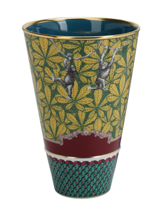 Luisaviaroma Vaso Totem Scimmia In Porcellana