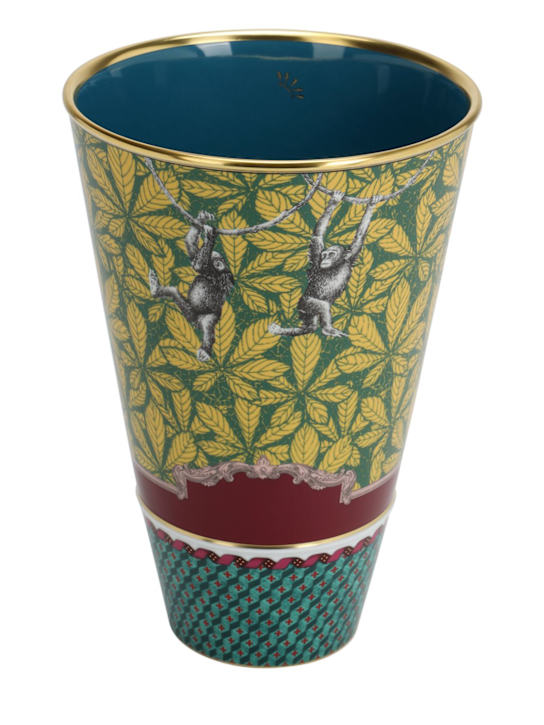Luisaviaroma Vaso Totem Scimmia in porcellana