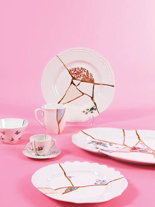 Luisaviaroma Vassoio Kintsugi In Procellana