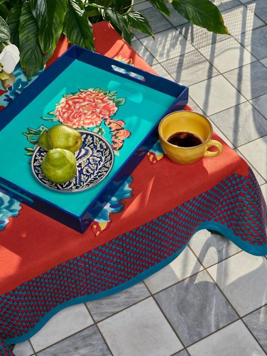 Luisaviaroma Vassoio Queen Flower Sea Green