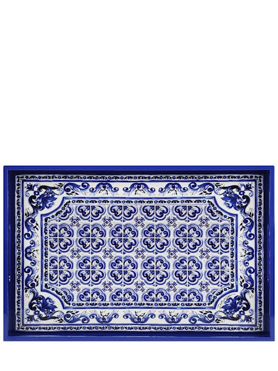 Luisaviaroma Vassoio Rettangolare Blu Mediterraneo