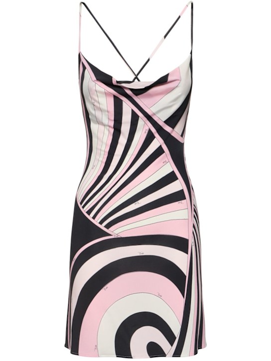 Luisaviaroma Vestito corto in raso stampato