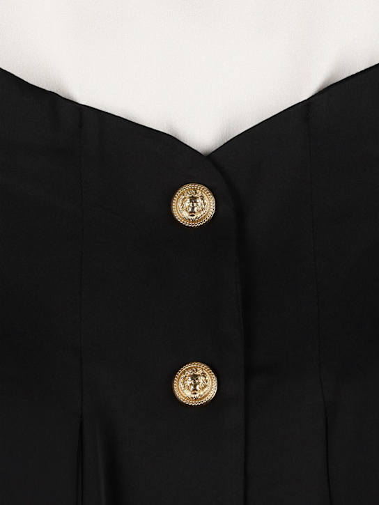 Luisaviaroma Vestito In Cady Bicolore Con Bottoni