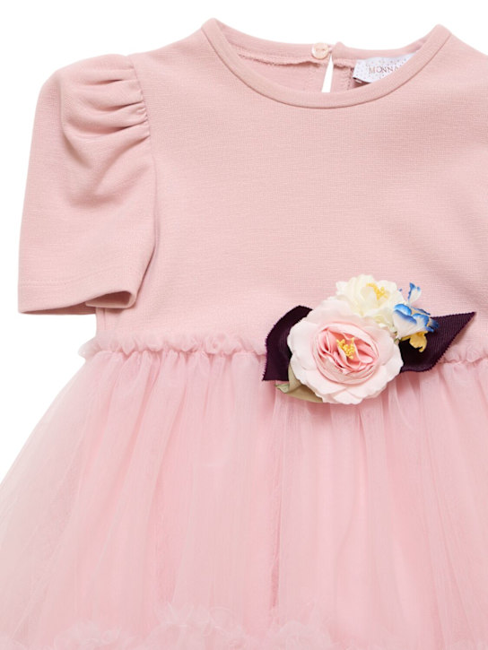 Luisaviaroma Vestito In Cotone E Tulle Con Fiore