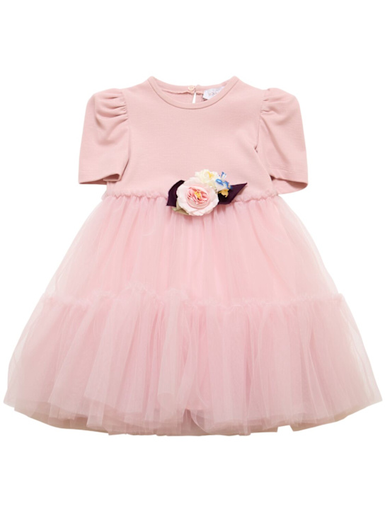 Luisaviaroma Vestito in cotone e tulle con fiore