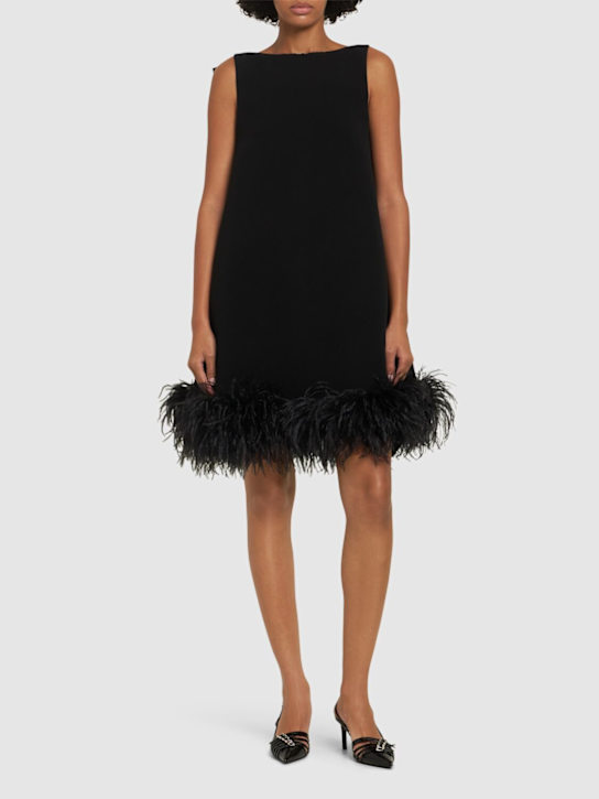 Luisaviaroma Vestito In Crepe Con Piume