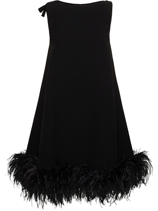 Luisaviaroma Vestito in crepe con piume