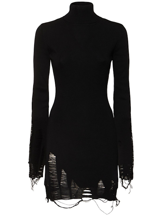 Luisaviaroma Vestito in misto lana distressed