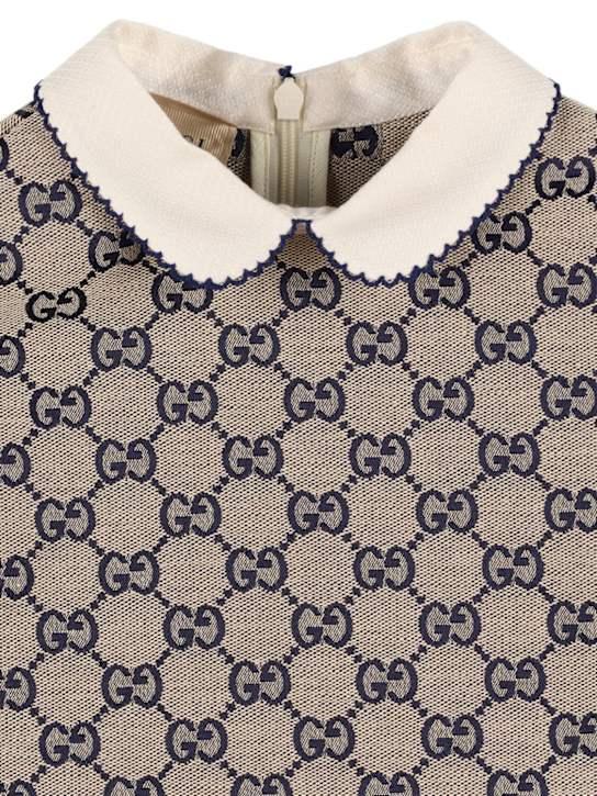 Luisaviaroma Vestito In Tela Di Misto Cotone GG