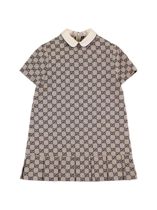 Luisaviaroma Vestito in tela di misto cotone GG