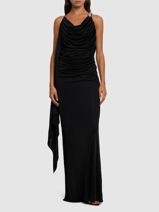 Luisaviaroma Vestito In Viscosa Drappeggiata