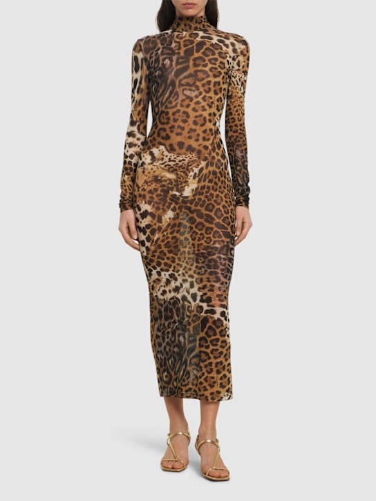 Luisaviaroma Vestito Jaguar In Tulle Stampato