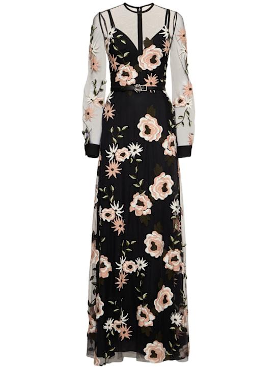 Luisaviaroma Vestito lungo in tulle con ricami