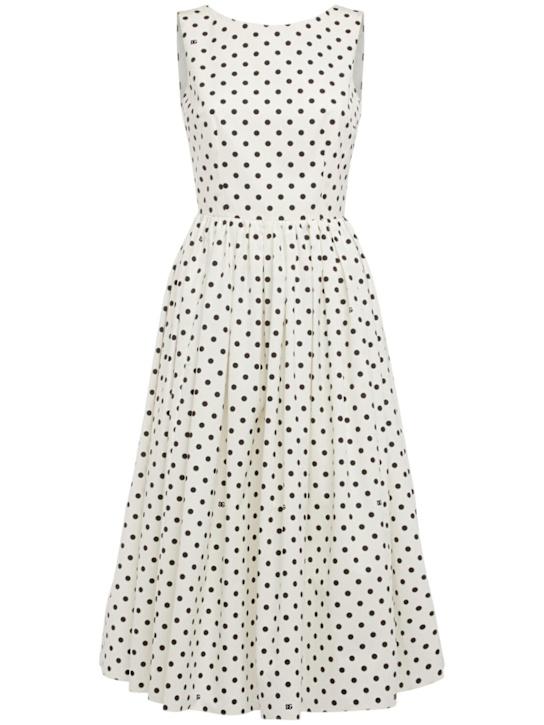 Luisaviaroma Vestito midi in cotone a pois