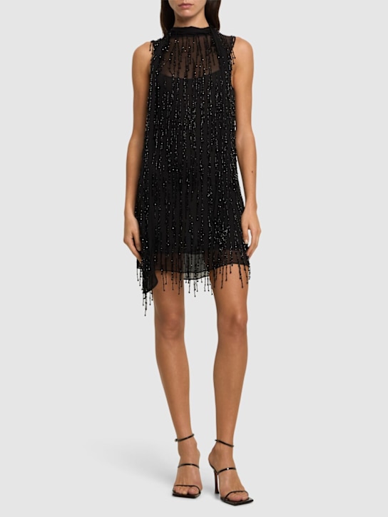 Luisaviaroma Vestito Midi In Georgette Con Perline