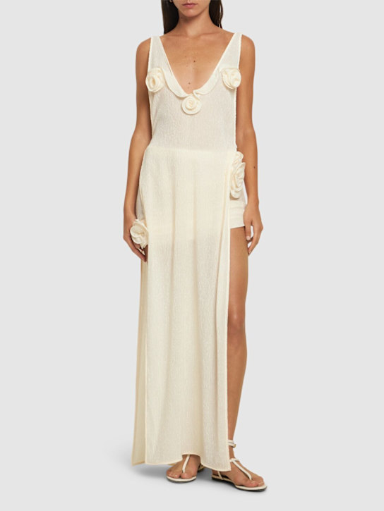 Luisaviaroma Vestito Midi In Jersey Con Rose