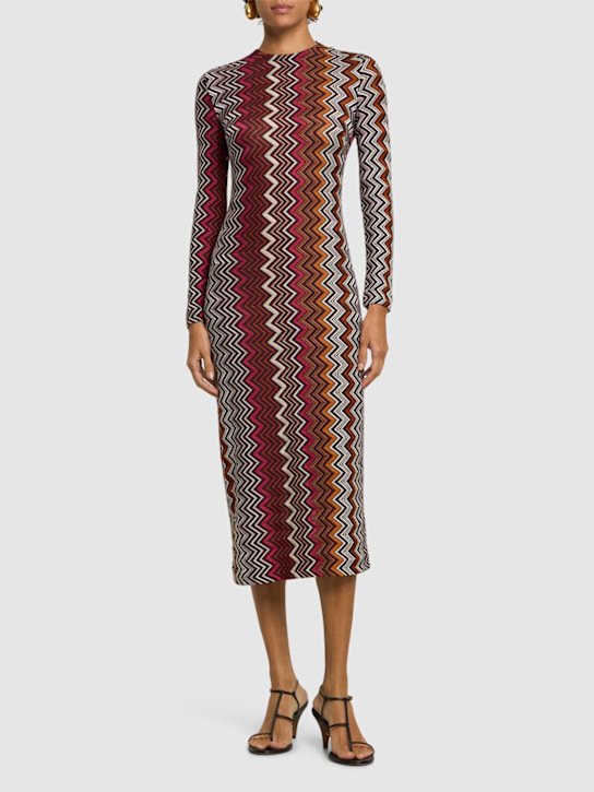 Luisaviaroma Vestito Midi In Maglia Di Misto Lana