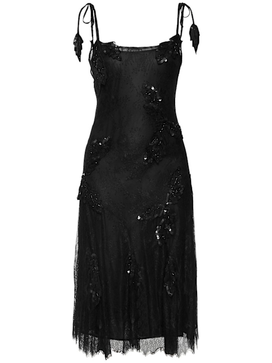 Luisaviaroma Vestito midi in pizzo con ricami