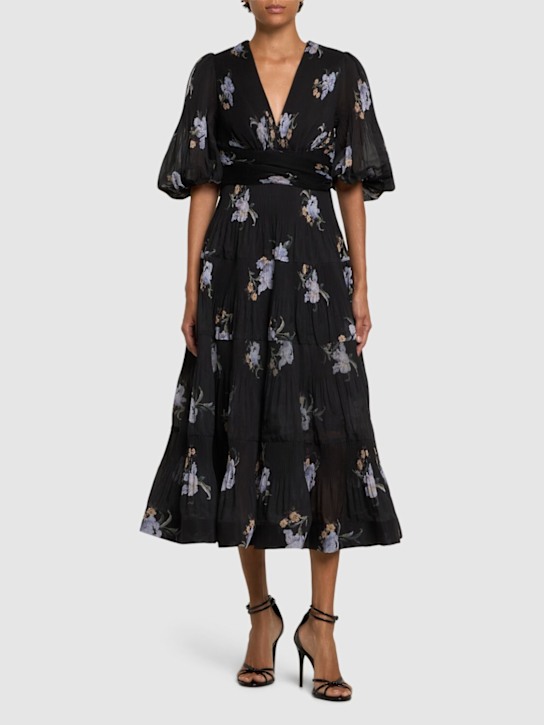 Luisaviaroma Vestito Midi Plissé Stampato
