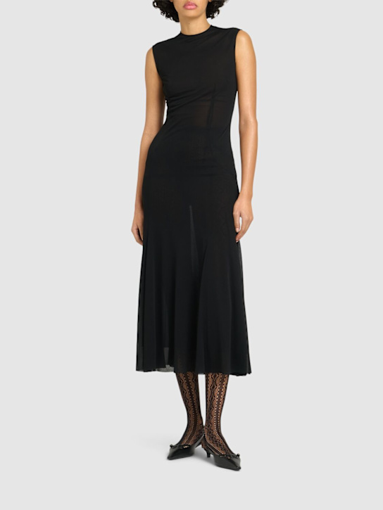 Luisaviaroma Vestito Midi Svasato In Organzino