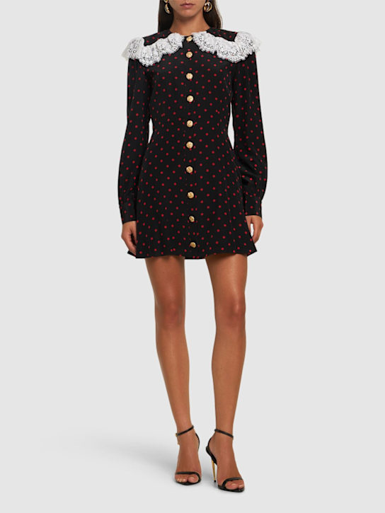 Luisaviaroma Vestito Mini In Seta A Pois