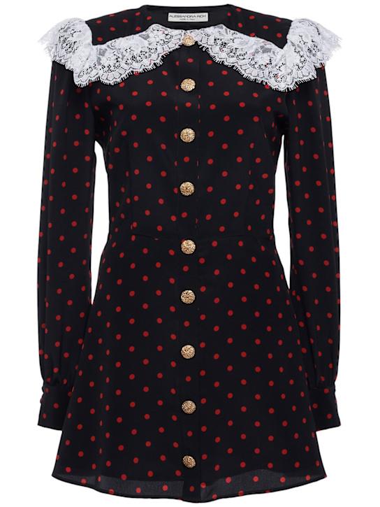 Luisaviaroma Vestito mini in seta a pois