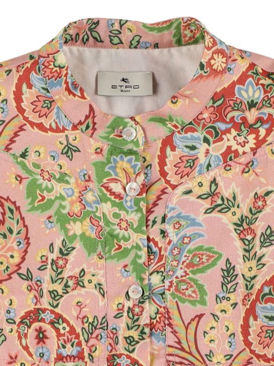 Luisaviaroma Vestito Plissé In Cotone Stampato