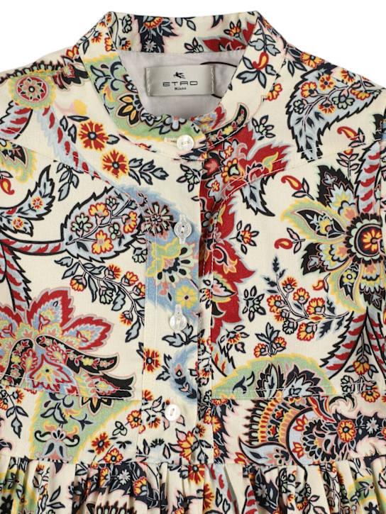 Luisaviaroma Vestito Plissé In Cotone Stampato
