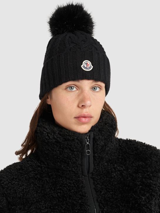 Luisaviaroma Virgin Wool Blend Beanie W/ Pompom
