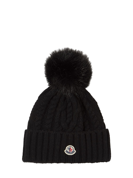 Luisaviaroma Virgin wool blend beanie w/ pompom