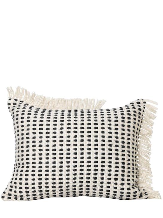 Luisaviaroma Way cushion w/ fringed edges