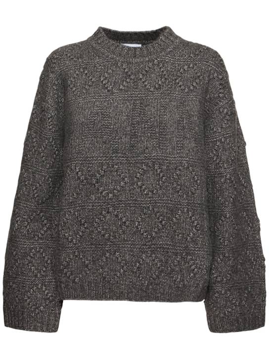 Luisaviaroma Wool & cotton bubble knit sweater