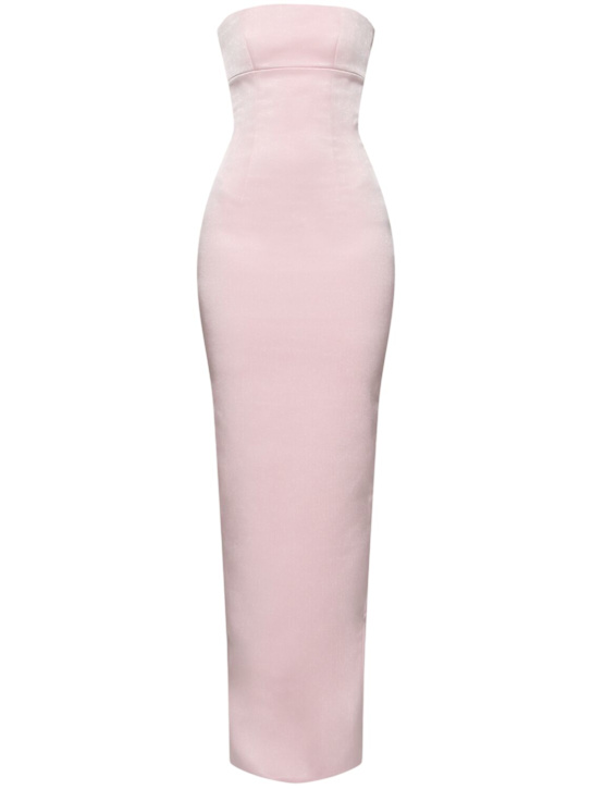 Luisaviaroma Zoey strapless satin long dress