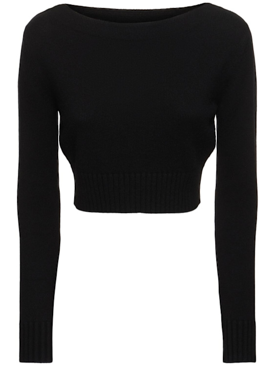 Luisaviaroma Maglia Angry cropped in misto lana a costine