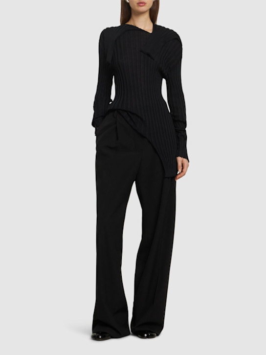 Luisaviaroma Maglia Asimmetrica Sparkling In Misto Lana