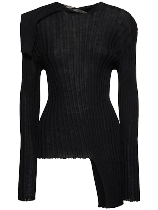 Luisaviaroma Maglia asimmetrica Sparkling in misto lana