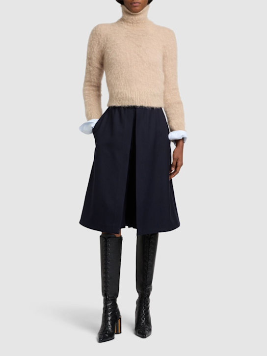 Luisaviaroma Maglia Collo Alto In Misto Mohair Pettinato