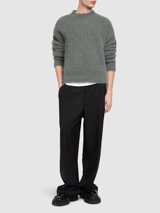 Luisaviaroma Maglia Girocollo In Misto Mohair A Costine