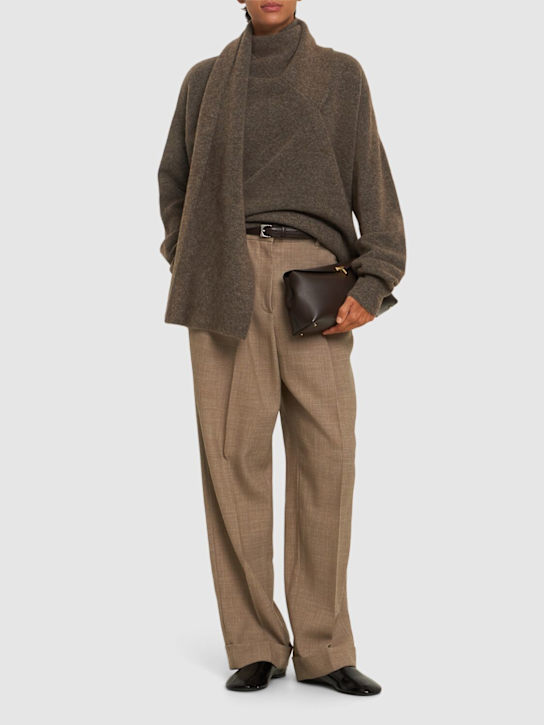 Luisaviaroma Maglia In Misto Lana Con Sciarpa Drappeggiata