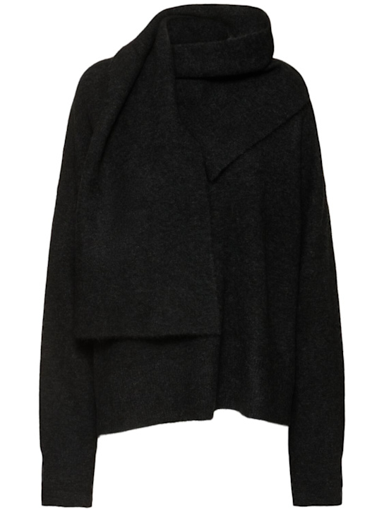 Luisaviaroma Maglia in misto lana con sciarpa drappeggiata