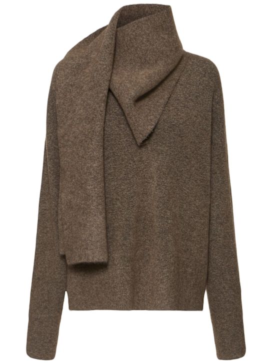 Luisaviaroma Maglia in misto lana con sciarpa drappeggiata