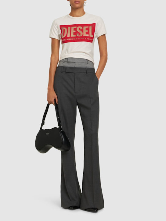 Luisaviaroma Malun Cotton Jersey Logo Devoré T-shirt