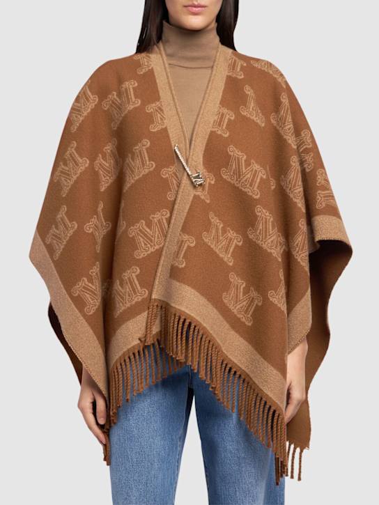Luisaviaroma Mantella Frine In Lana Jacquard Con Logo